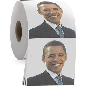 Barrack Obama Funny Political Toilet Paper Roll by Gagster - TP Prank
